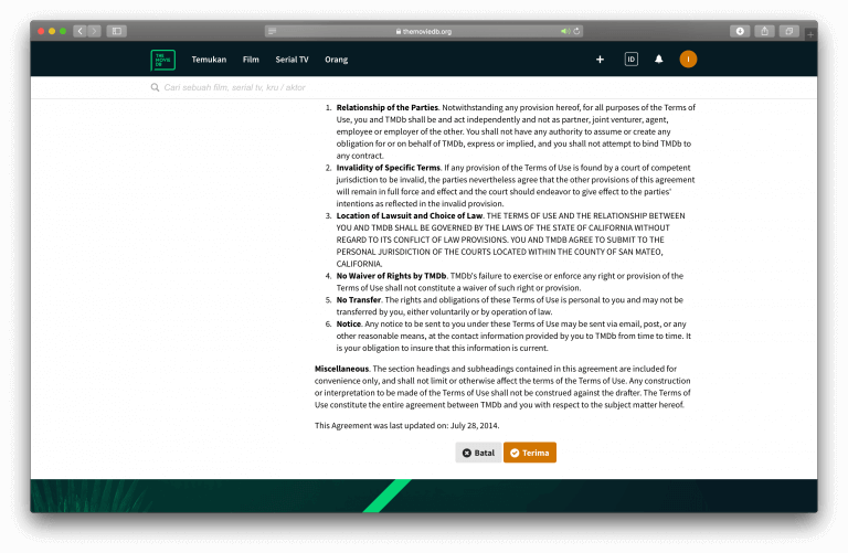 Registrasi & Testing TheMovieDb API - Dicoding Blog