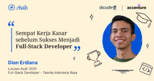 Dian Erdiana, full-stack developer lulusan Asah 2025.