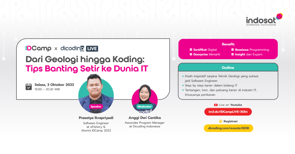 IDCamp X Dicoding LIVE: Tips Banting Setir ke Dunia IT