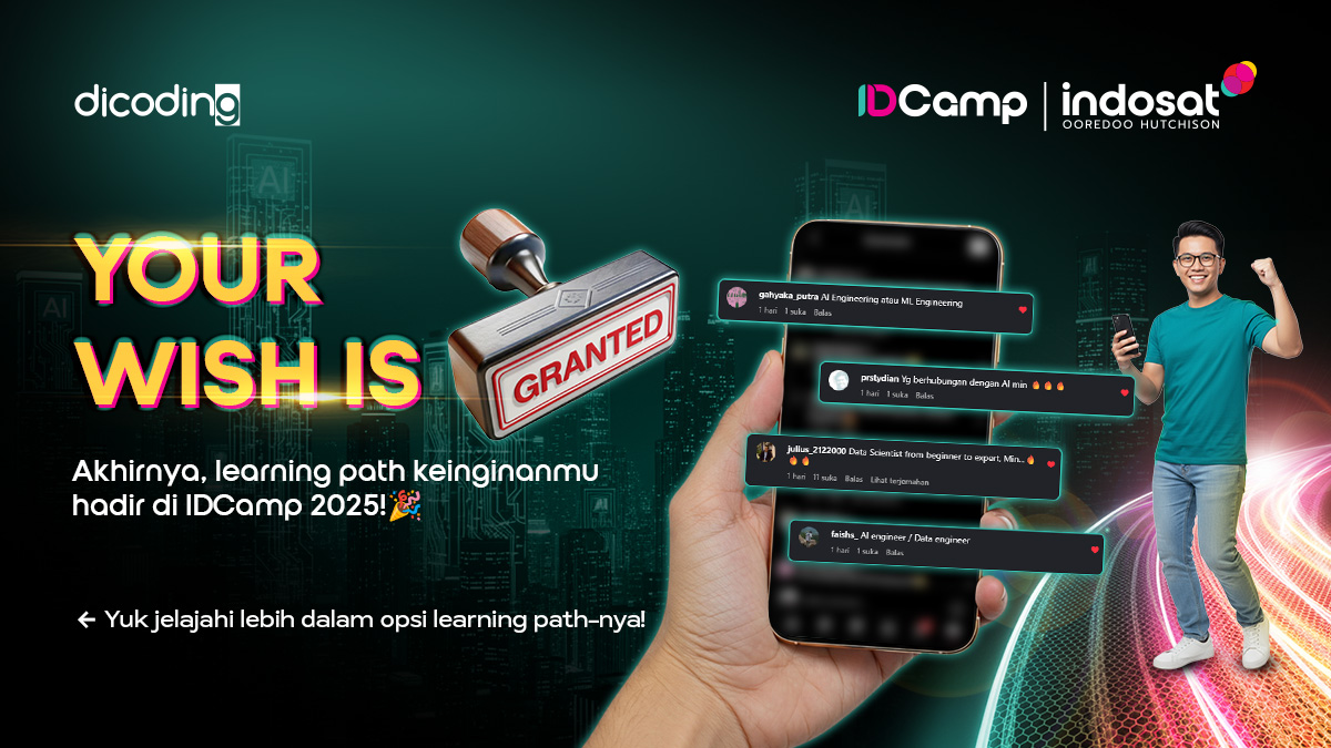 Akhirnya, learning path keinginanmu hadir di IDCamp 2025! Yuk Jelajahi Pilihannya🎉