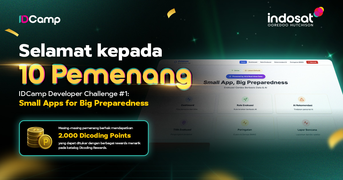 Selamat kepada Pemenang IDCamp 2025 Developer Challenge #1!